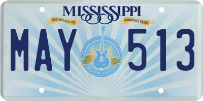 MS license plate MAY513