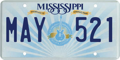 MS license plate MAY521