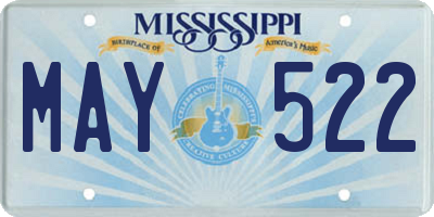 MS license plate MAY522