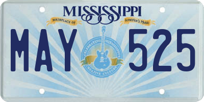 MS license plate MAY525
