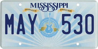 MS license plate MAY530