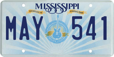 MS license plate MAY541