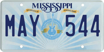 MS license plate MAY544