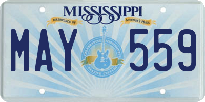 MS license plate MAY559