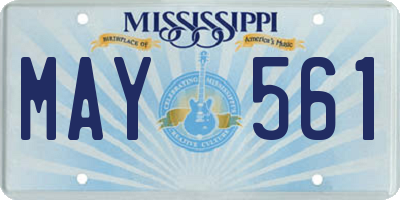 MS license plate MAY561