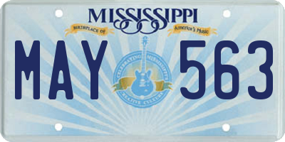 MS license plate MAY563