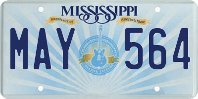 MS license plate MAY564