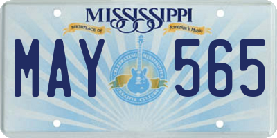 MS license plate MAY565