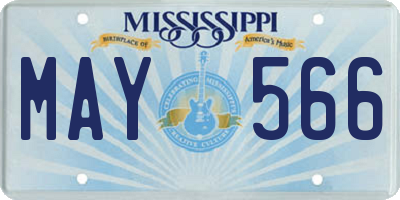 MS license plate MAY566