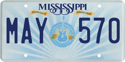 MS license plate MAY570