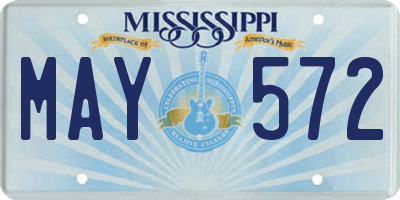 MS license plate MAY572
