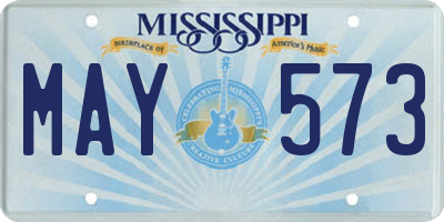 MS license plate MAY573