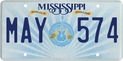 MS license plate MAY574