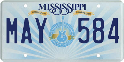 MS license plate MAY584