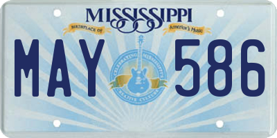 MS license plate MAY586