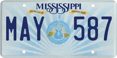 MS license plate MAY587