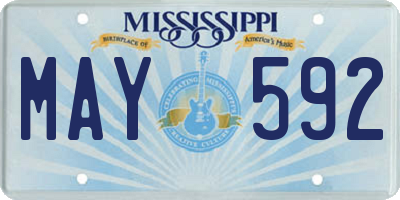 MS license plate MAY592