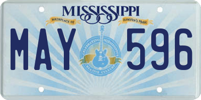 MS license plate MAY596