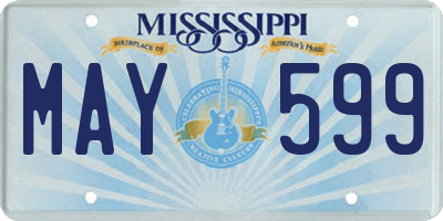 MS license plate MAY599