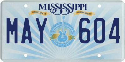 MS license plate MAY604