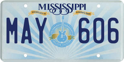 MS license plate MAY606