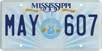 MS license plate MAY607