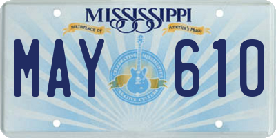 MS license plate MAY610