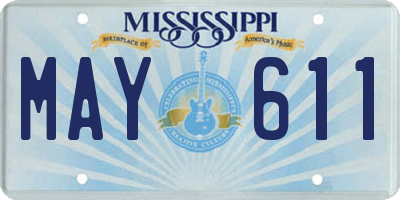 MS license plate MAY611