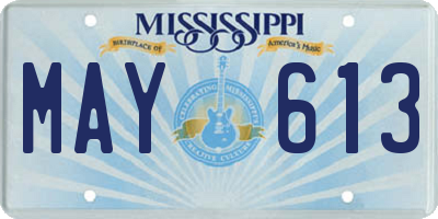 MS license plate MAY613