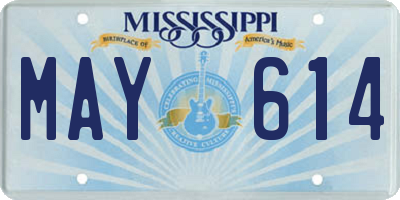 MS license plate MAY614