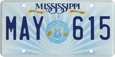 MS license plate MAY615