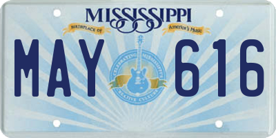 MS license plate MAY616