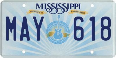 MS license plate MAY618