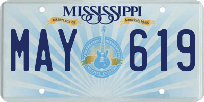 MS license plate MAY619