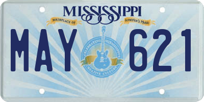 MS license plate MAY621