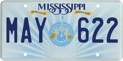 MS license plate MAY622