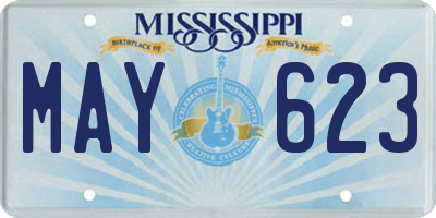 MS license plate MAY623
