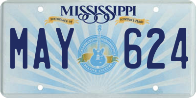 MS license plate MAY624