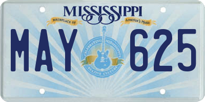 MS license plate MAY625