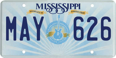 MS license plate MAY626
