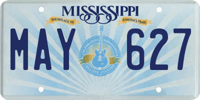 MS license plate MAY627