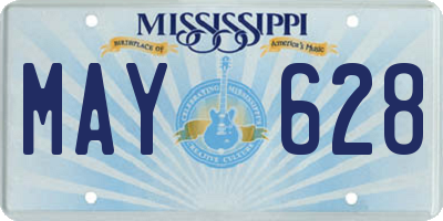 MS license plate MAY628