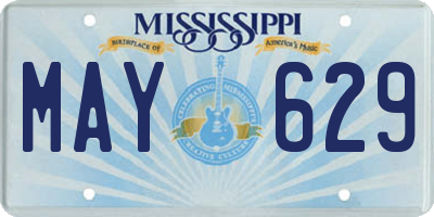 MS license plate MAY629