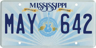 MS license plate MAY642