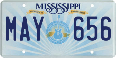MS license plate MAY656
