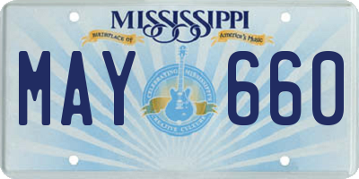 MS license plate MAY660