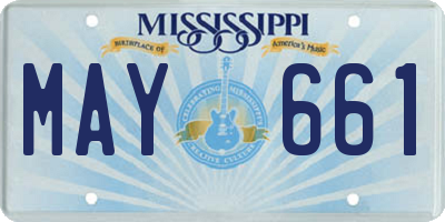 MS license plate MAY661