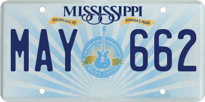 MS license plate MAY662