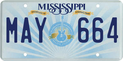 MS license plate MAY664