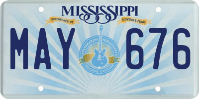 MS license plate MAY676